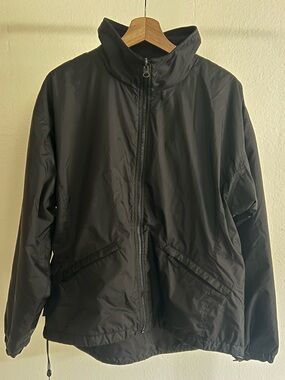Columbia Black Outdoor Jacket with Logo Tab